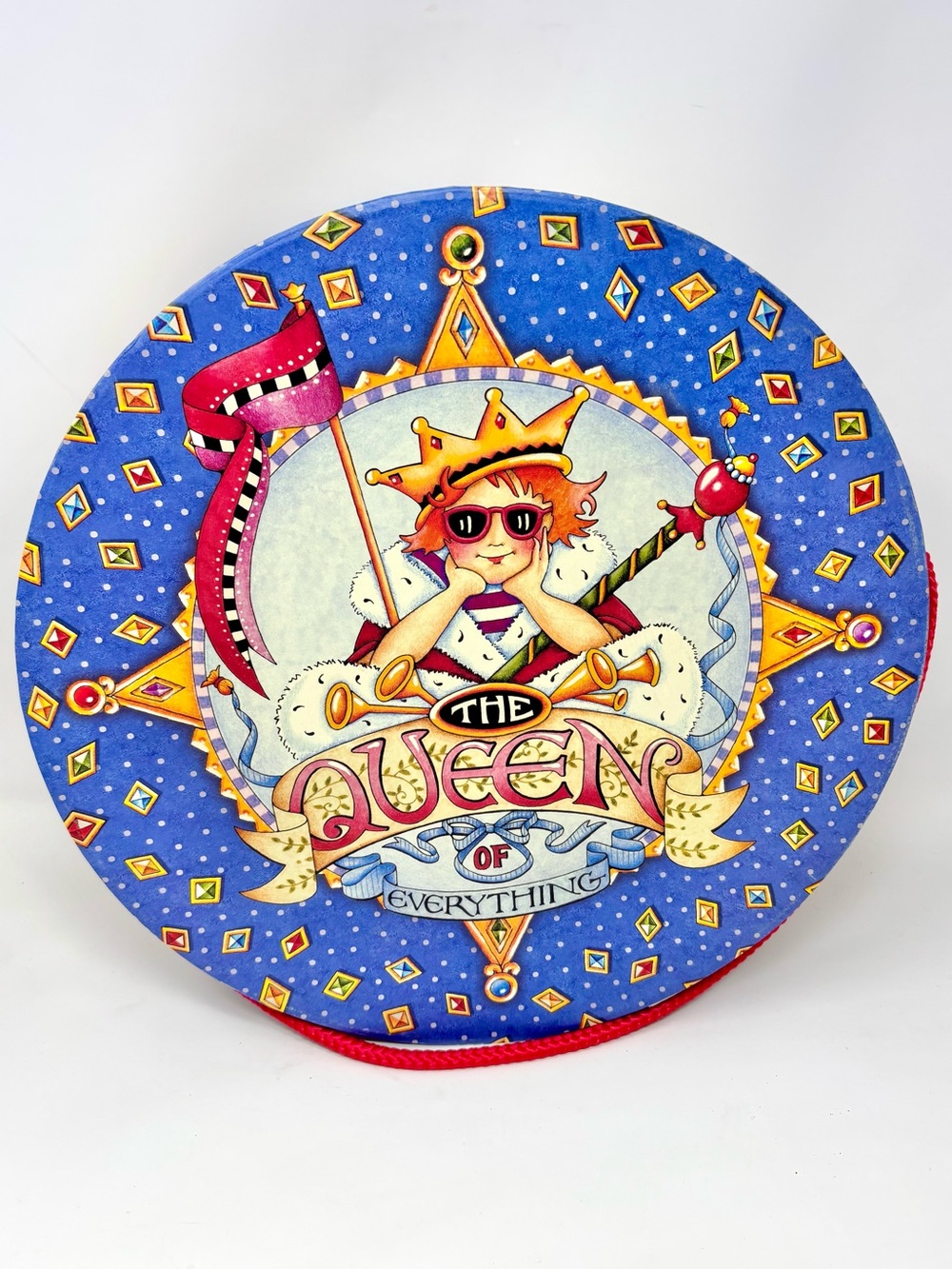 Mary Engelbreit The Queen of Everything Round Large Storage Hat Box Keepsakes